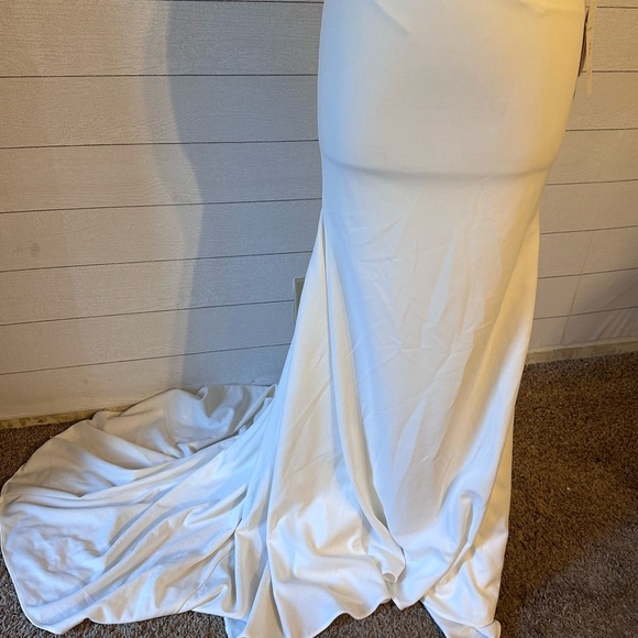 Nox Anabel  NWT Cowl Mermaid Wedding Dress JE954 Size 4 - Picture 9 of 11